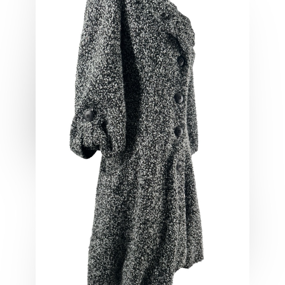 Joseph Ribkoff cardigan salt and pepper boucle coat elegant artsy unique sz 8 - Picture 5 of 8